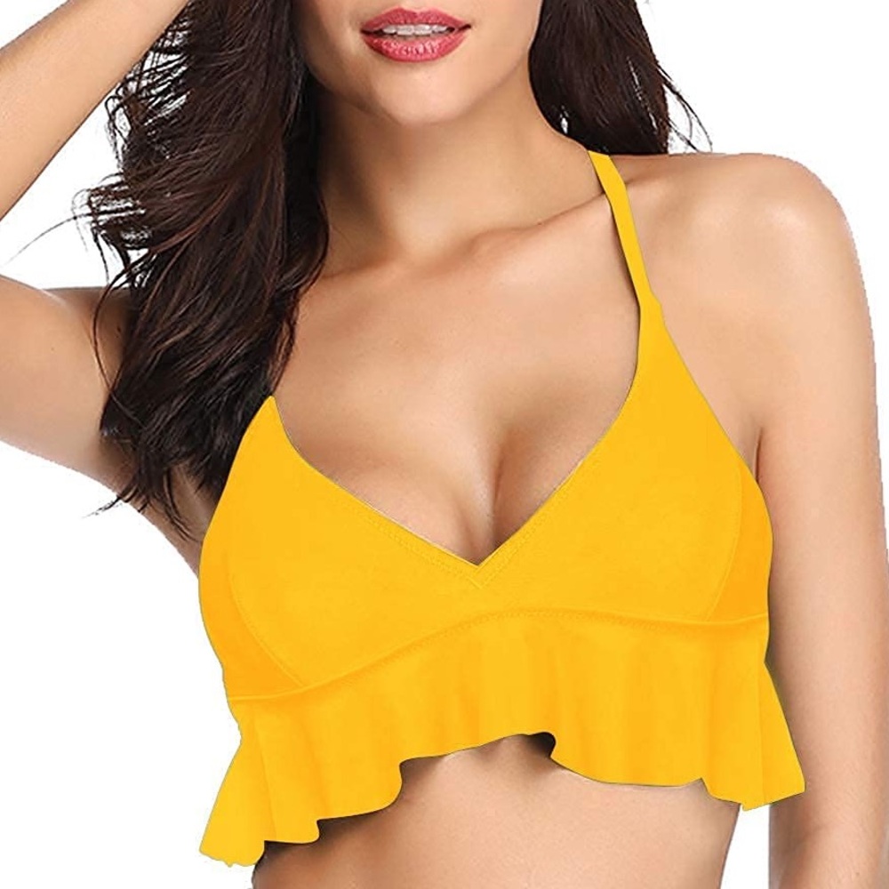 SouqFone Two Piece High Waisted Bikinis Swimsuits Tummy Coverage Bathing Suits